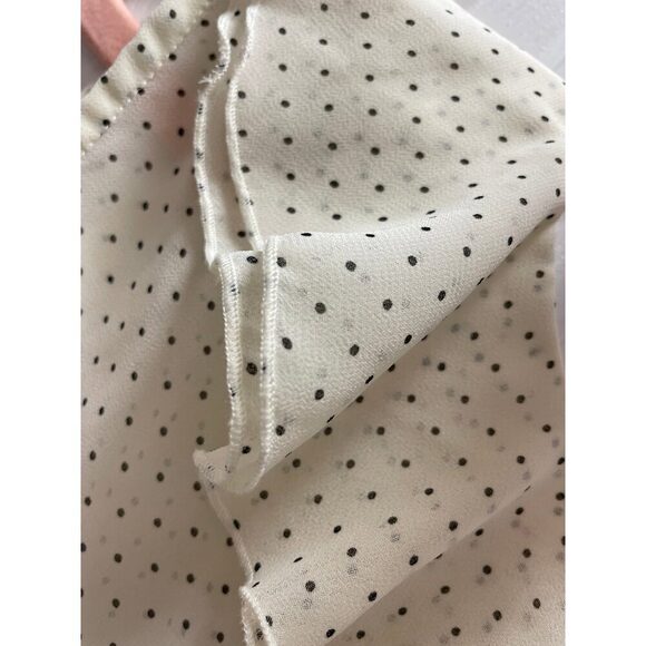 Polka Dot Ruffle Blouse Size Small - Picture 4 of 5